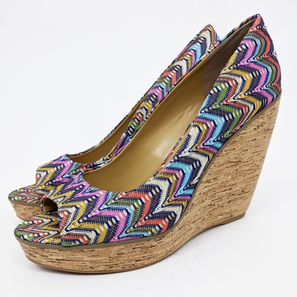 nine west wedge heel shoes